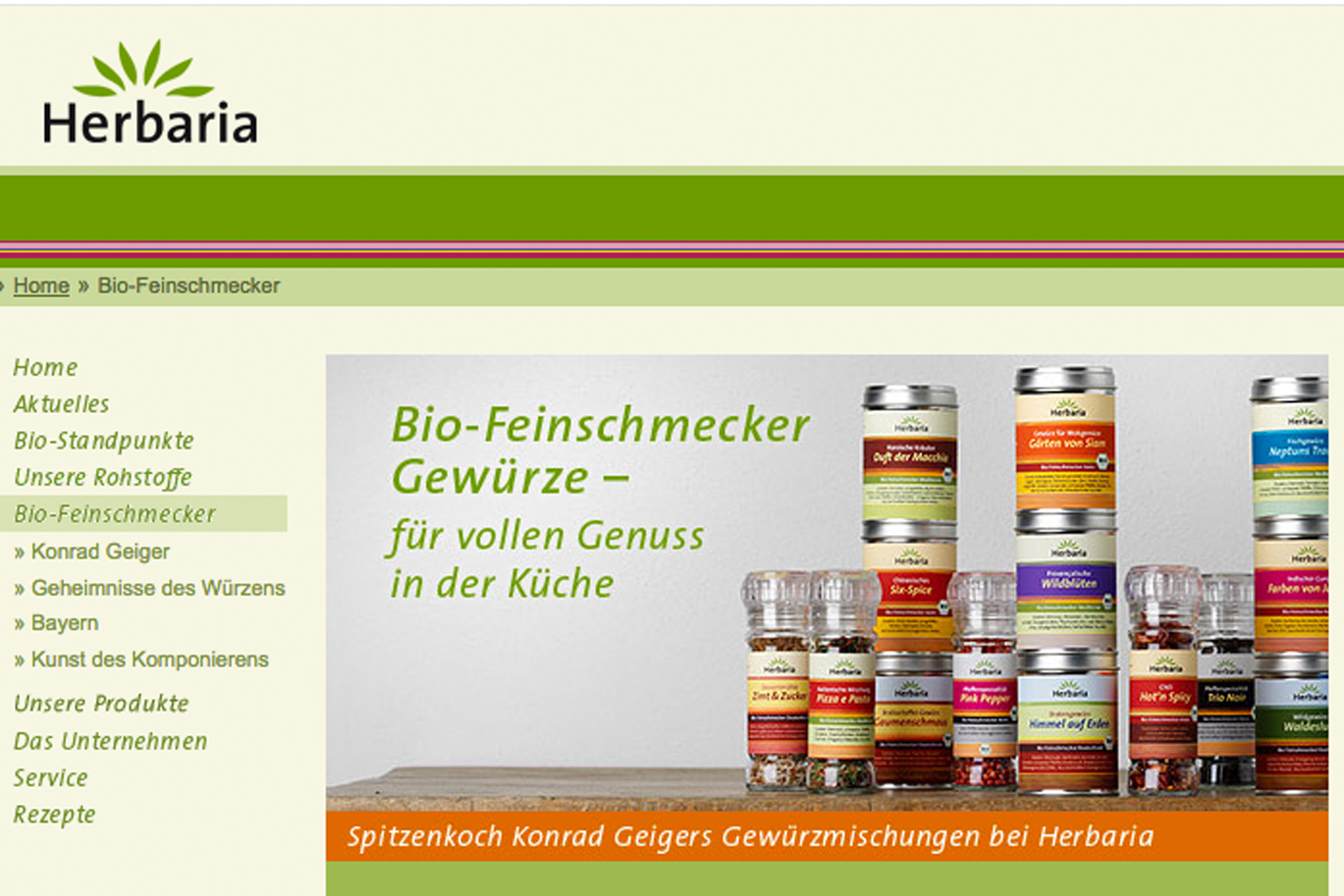 Bio-Feinschmecker Gewürze von Herbaria