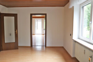 kitchen, view into living room